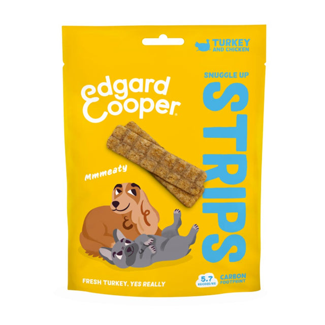 Edgard Cooper Snuggle Up Strips, Truthahn & Huhn Fleischsnacks