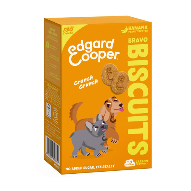 Edgard Cooper Bravo Biscuits | Banane & Erdnussbutter Hundekeks