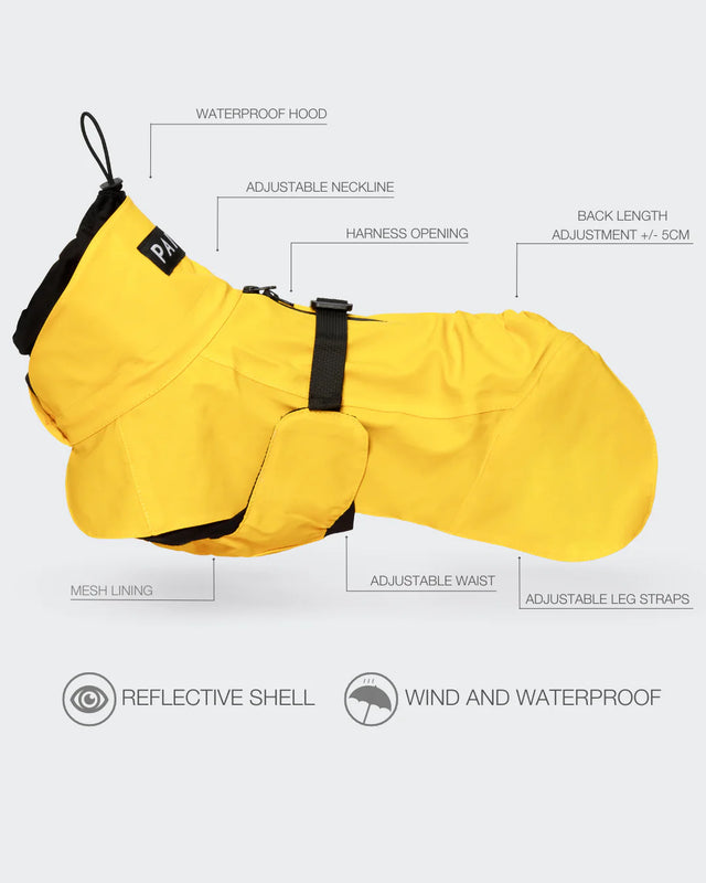 PAIKKA Hunderegenmantel, Visibility Lite Yellow Hunderegenmantel
