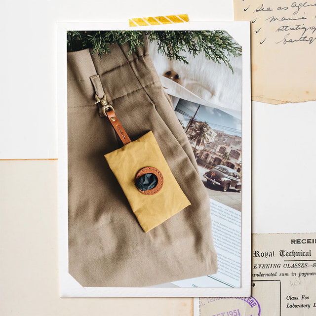 BAND&ROLL Dog Poop Bag Holder | NOI, Gelb mit Tan Hundekotbeutel