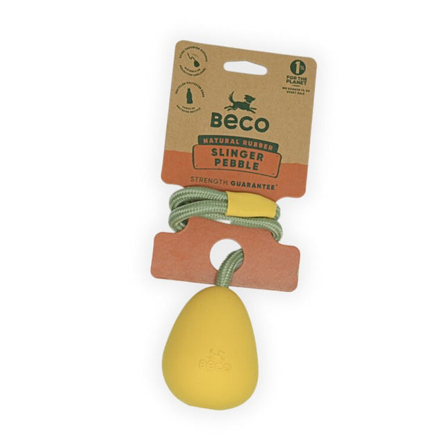 Beco Pets Hundespielzeug Slinger Pebble, Yellow Wurfspielzeug