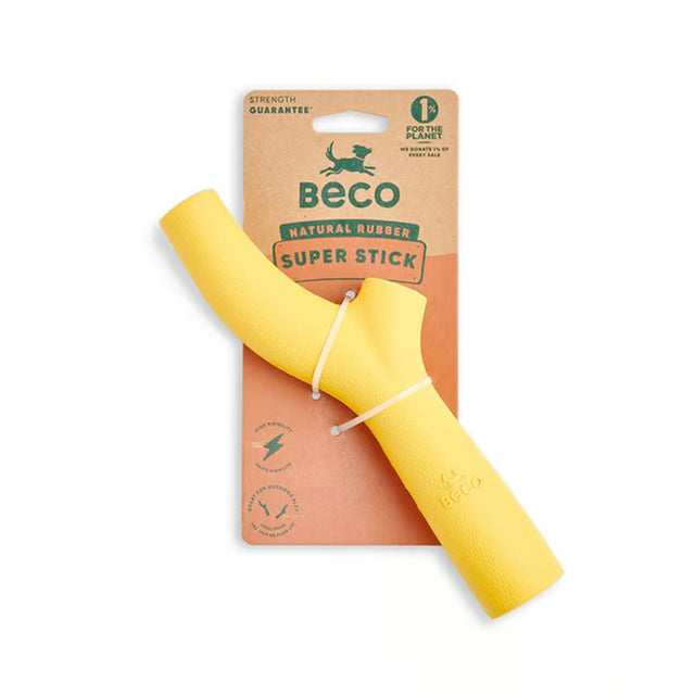 Beco Pets Hundespielzeug Super Stick, Yellow Wurfspielzeug