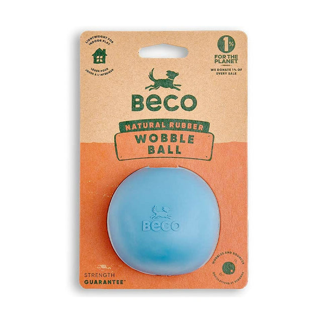 Beco Pets Hundespielzeug Wobble Ball, Blau Interaktiv