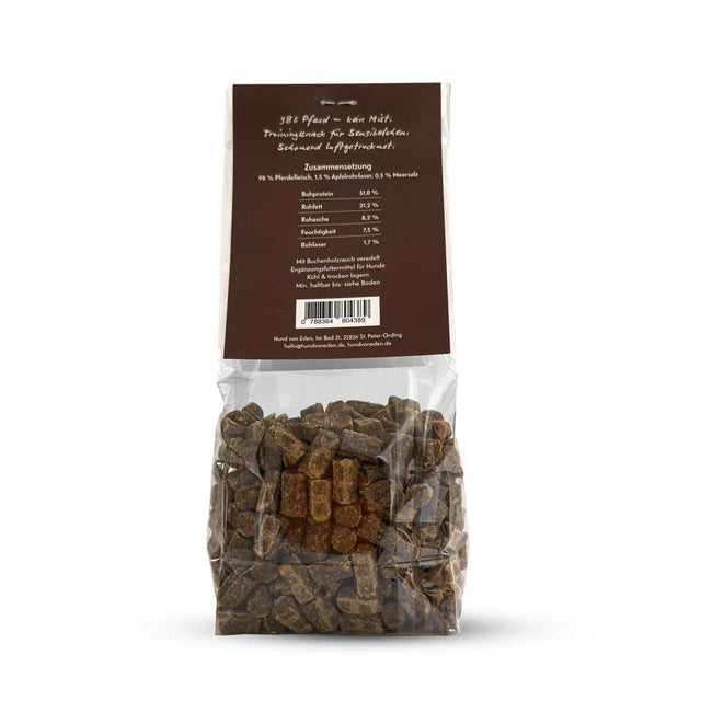 Hund von Eden BISS:CHEN Pferd, 175g Fleischsnacks