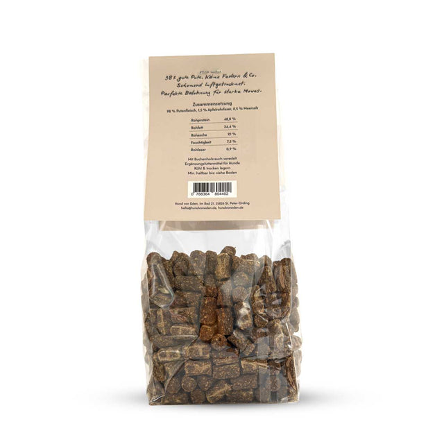 Hund von Eden BISS:CHEN Pute, 175g Fleischsnacks