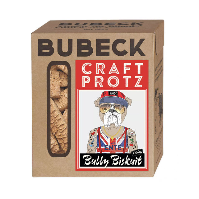 Bubeck Hundekuchen Craftprotz Bully Biskuit Ente, 1250g Hundekeks