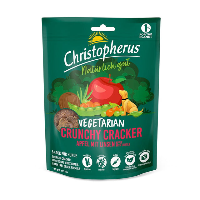 Christopherus Hundeleckerli Vegetarian Crunchy, Apfel & Linsen Hundeleckerli