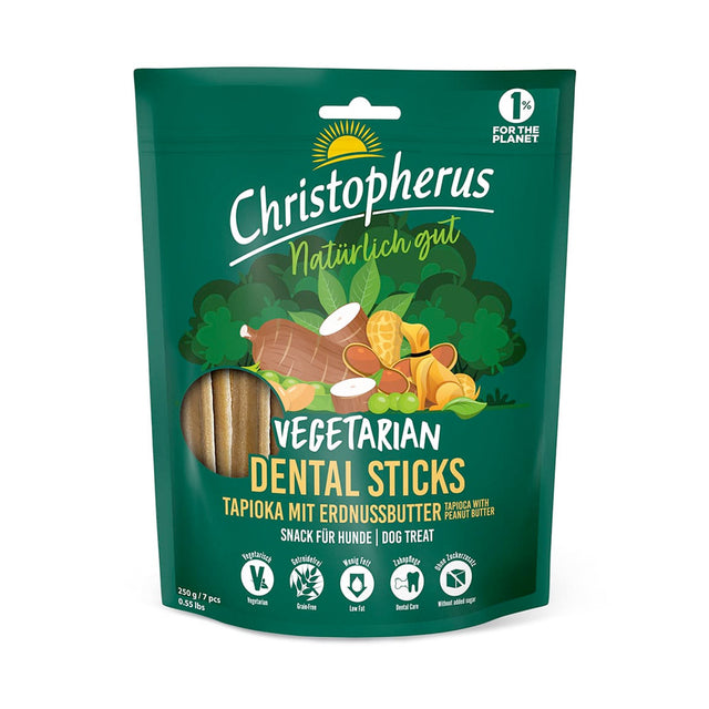 Christopherus Hundeleckerli Dental, Tapioka & Erdnussbutter Zahnpflege