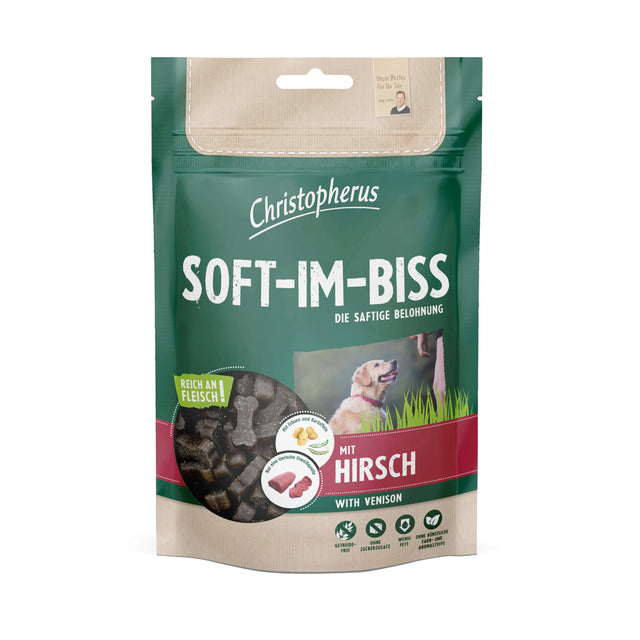 Christopherus Hundeleckerli Soft-Im-Biss, Hirsch Hundeleckerli