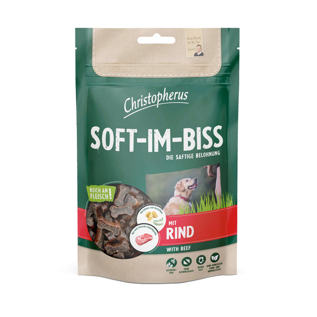Christopherus Hundeleckerli Soft-Im-Biss, Rind Hundeleckerli