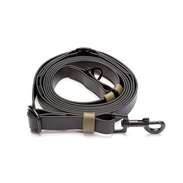 Cloud7 Freihandleine BioThane Ipanema, Black-Olive Hundeleine