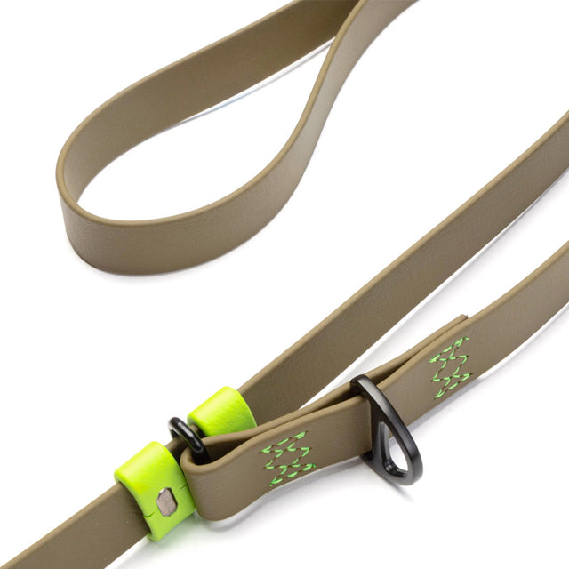 Cloud7 Freihandleine BioThane Ipanema, Olive-Neon Green Hundeleine