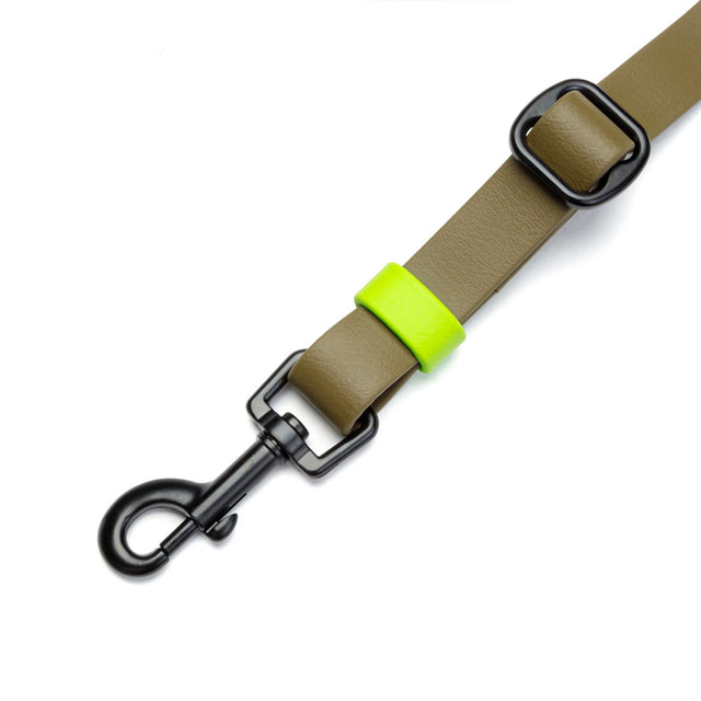 Cloud7 Freihandleine BioThane Ipanema, Olive-Neon Green Hundeleine