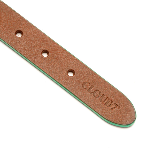 Cloud7 Hundehalsband Kings Park, Cognac/Green Hundehalsband