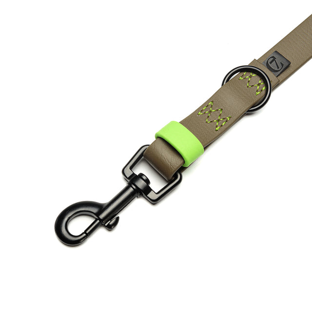 Cloud7 Hundeleine BioThane Ipanema, Olive - Neon Green Hundeleine