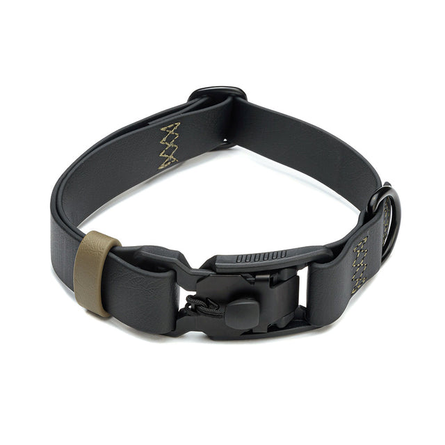 Cloud7 Hundehalsband BioThane Ipanema, Schwarz - Olive Hundehalsband