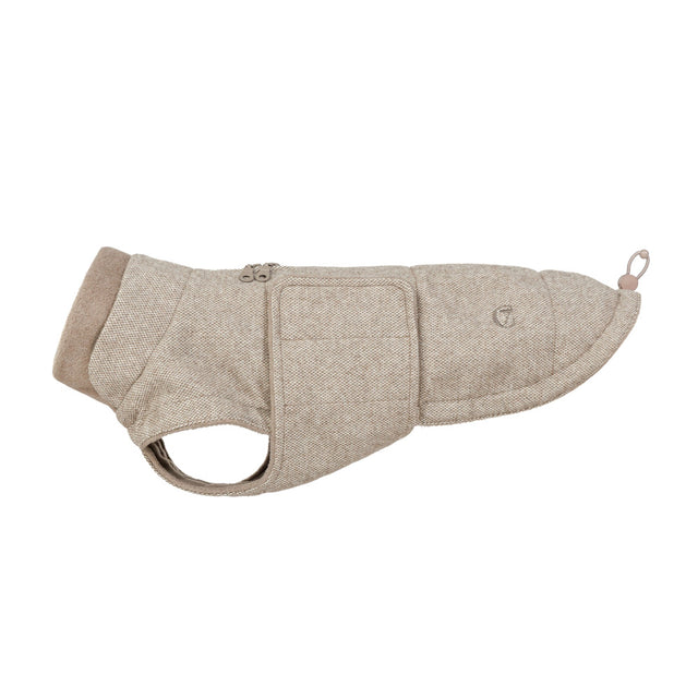 Hundemantel Dackel Brooklyn Flanell, Tweed Beige