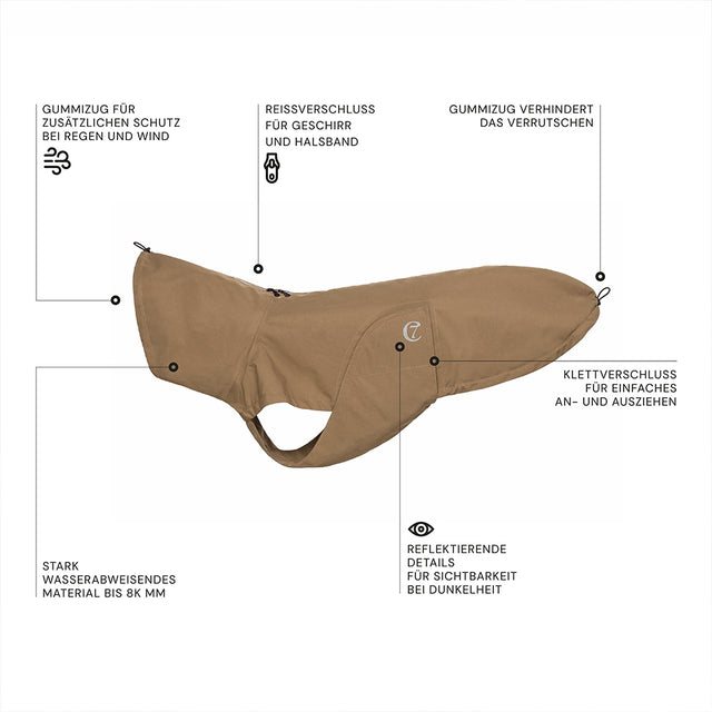 Cloud7 Hunderegenmantel Dublin, Woodrose Hunderegenmantel