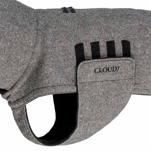 Cloud7 Windhundmantel Brooklyn Long, Tweed Black Hundewintermantel