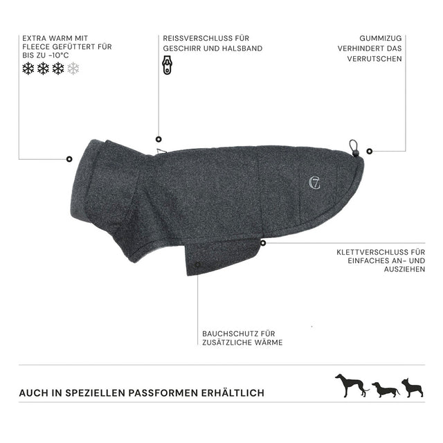 Cloud7 Hundemantel Brooklyn, Fern Green Hundewintermantel