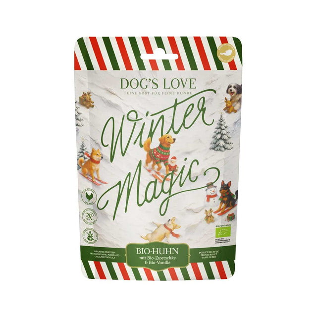Dog's Love Winter-Chips Bio-Huhn mit Bio-Zwetschke und Bio-Vanille Fleischsnacks