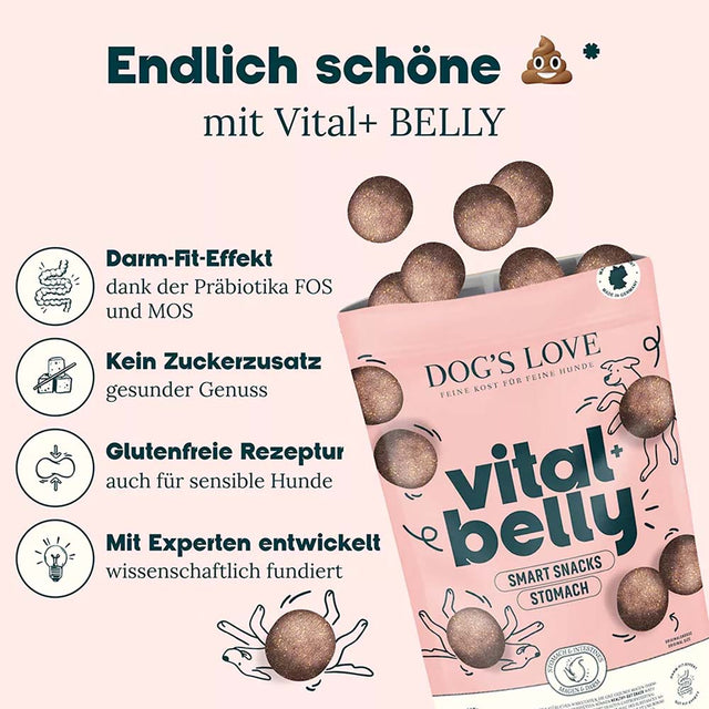 Dog's Love Hundeleckerli Smart Snacks VITAL+ BELLY, 150g Funktionssnack