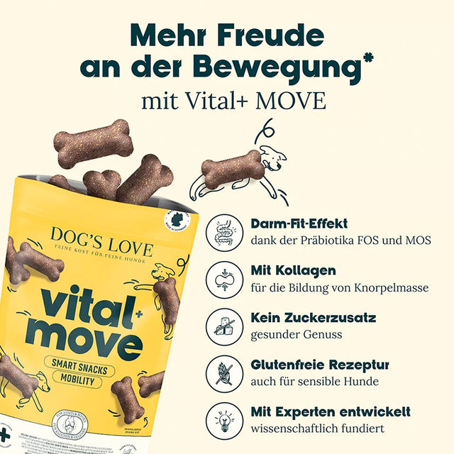 Dog's Love Hundeleckerli Smart Snacks VITAL+ MOVE, 150g Funktionssnack