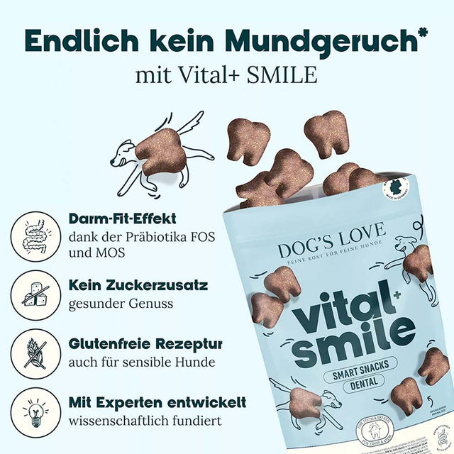 Dog's Love Hundeleckerli Smart Snacks, VITAL+ SMILE, 150g Funktionssnack