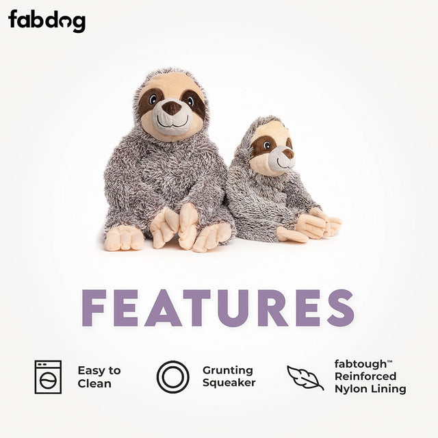 Fabdog Fluffy Sloth Stoffspielzeug