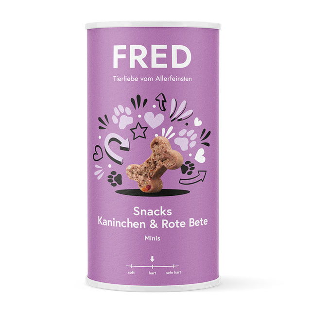 FRED & FELIA Hundesnack Kaninchen & Rote Bete Minis, 230g Hundeleckerli