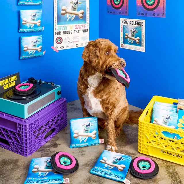 The FurryFolks Hundespielzeug, Vinyl Interaktiv