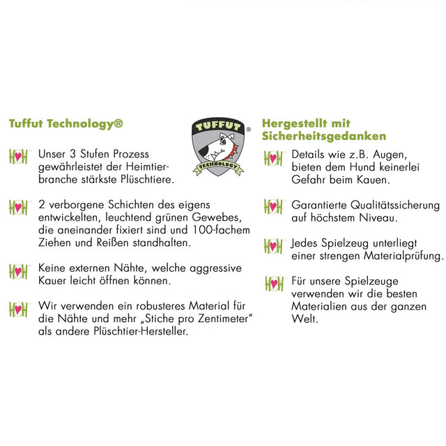 HuggleHounds Hundespielzeug Jingle all the Way Candy Cane XXL Stoffspielzeug