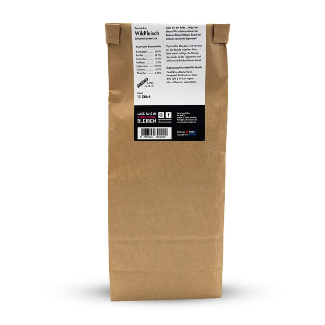 Hund von Eden Würstchen vom Wild, 13 Stück Fleischsnacks