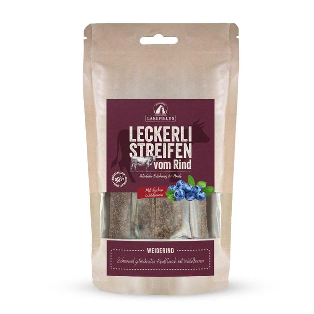 Lakefields Manufaktur Hundeleckerli Streifen vom Rind Fleischsnacks