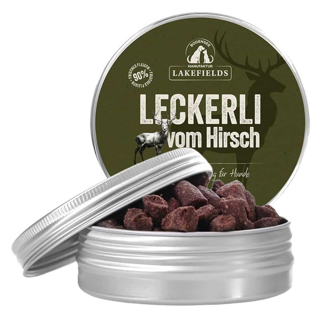 Lakefields Manufaktur Hundeleckerli vom Hirsch Fleischsnacks
