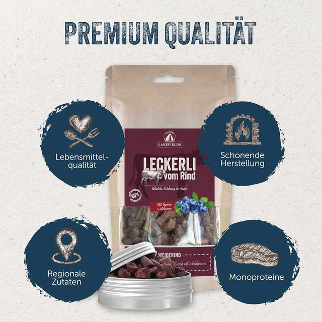 Lakefields Manufaktur Hundeleckerli vom Rind Fleischsnacks