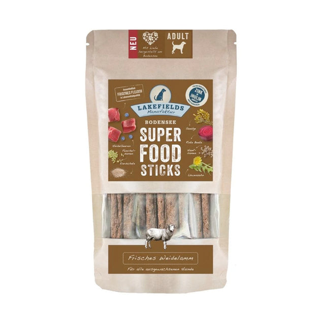 Lakefields Manufaktur Hundeleckerli SUPERFOOD Premium Stick Lamm, 130g Fleischsnacks