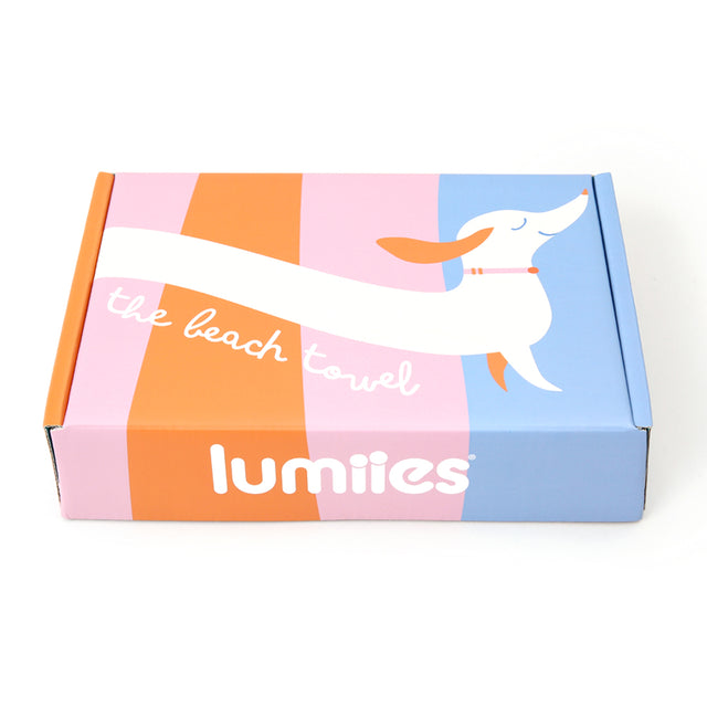 lumiies The Beach Towel – Dackel, Blue Lagoon (80x160 cm) Hundehandtuch