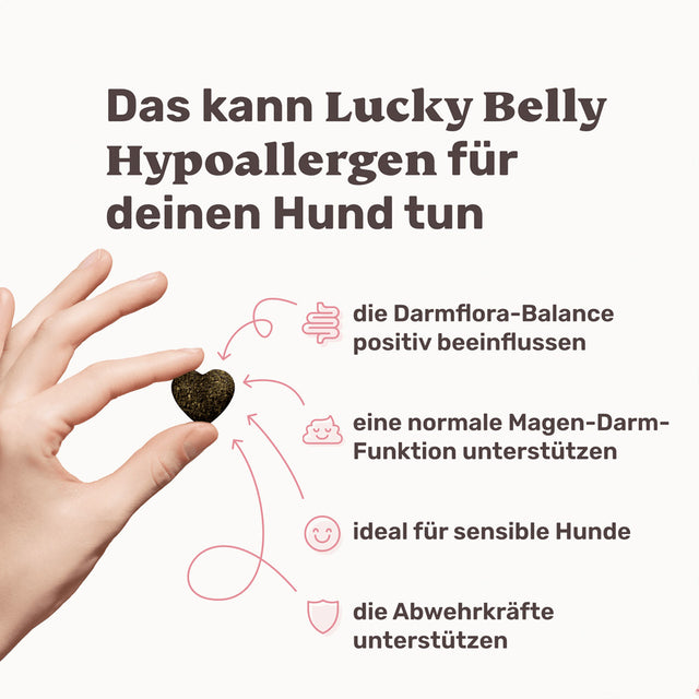 Mammaly Lucky Belly Hypoallergen Verdauungs-Snacks Nahrungsergänzungsmittel für Hunde