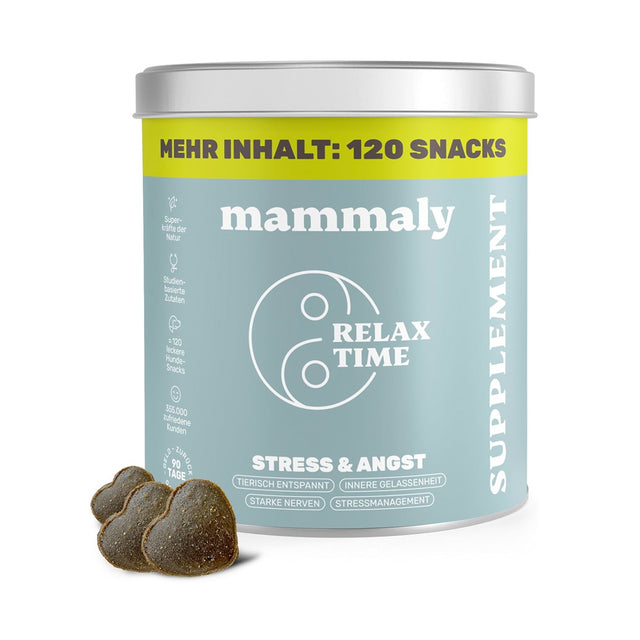 Mammaly Relax Time Entspannungs-Snacks Nahrungsergänzungsmittel für Hunde