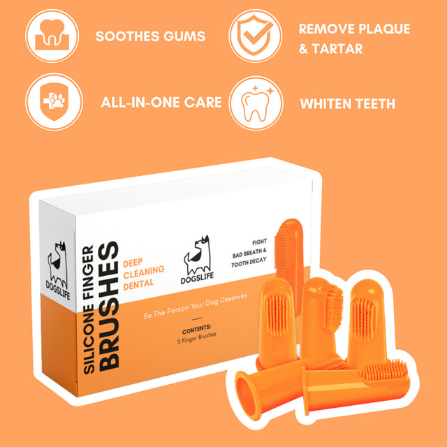 OurDogsLife Dental Silicone Finger Brushes Zahnpflege für Hunde