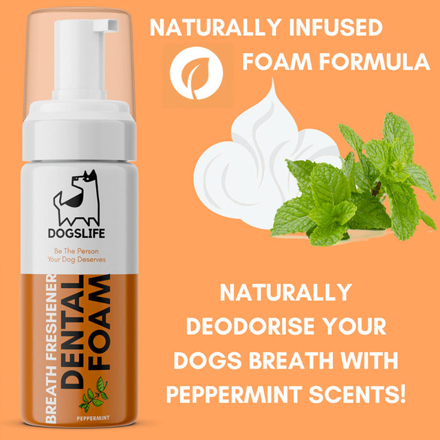 OurDogsLife Dental Foam, Zahnpflegeschaum Zahnpflege für Hunde