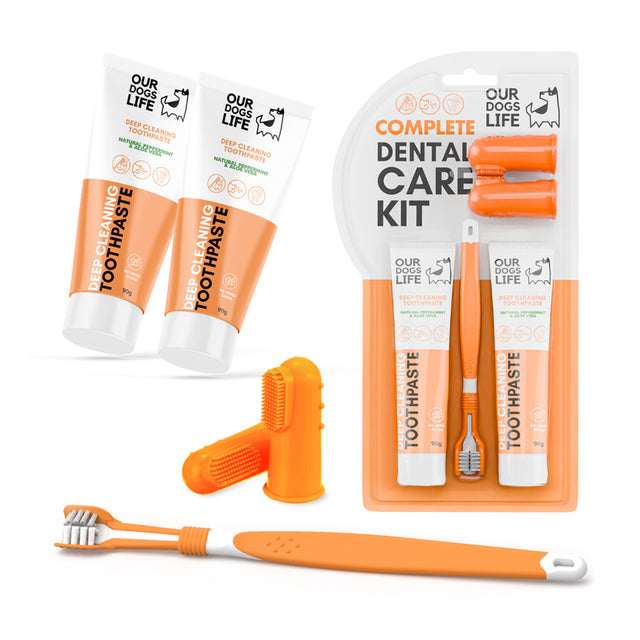 OurDogsLife Complete Dental Care Kit Zahnpflege für Hunde