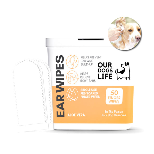 OurDogsLife Ear Wipes Aloe Vera, 50 Stück Ohrenpflege