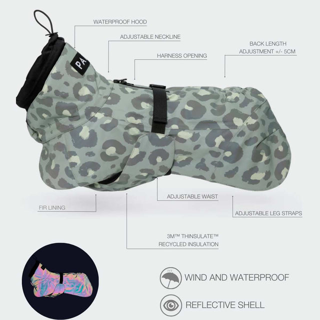 PAIKKA Hundewintermantel, Visibility Green Leo Hundewintermantel
