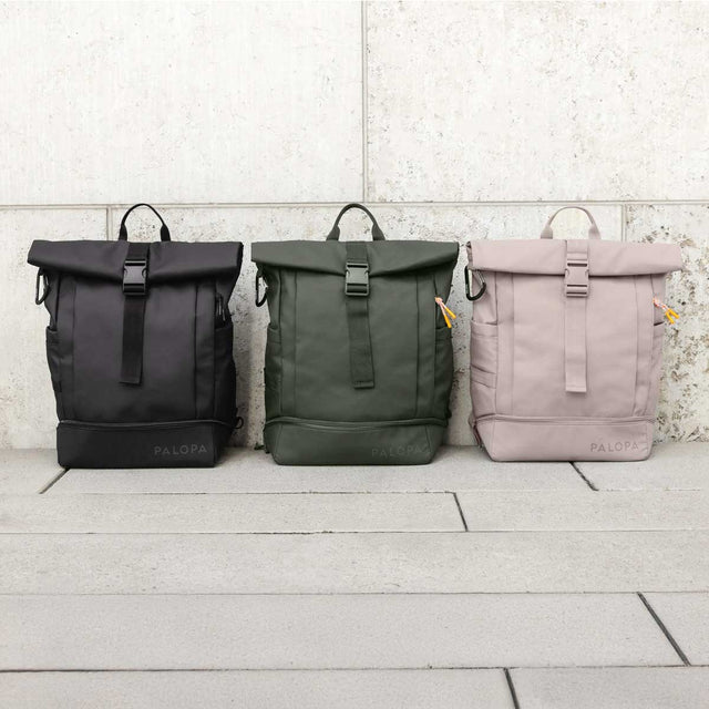 PALOPA Rolltop Rucksack Yoska, Schwarz Rucksack