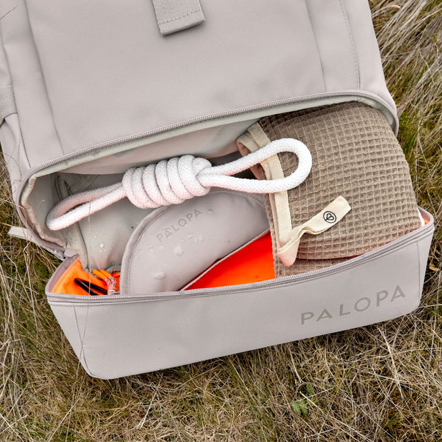 PALOPA Rolltop Rucksack Yoska, Taupe Rucksack