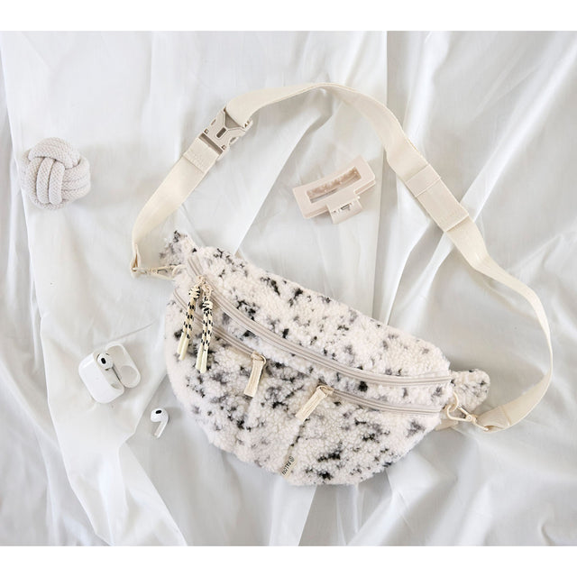 PALOPA Leckerlibeutel Bum Bag Emma Teddy-Fleece, Speckled Creme Leckerlibeutel
