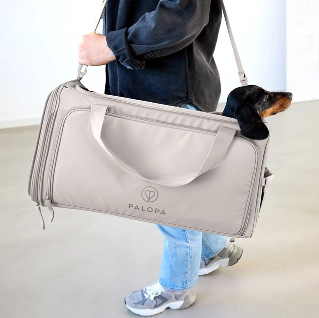 PALOPA Hundetragetasche Benno, Taupe Hundetragetasche