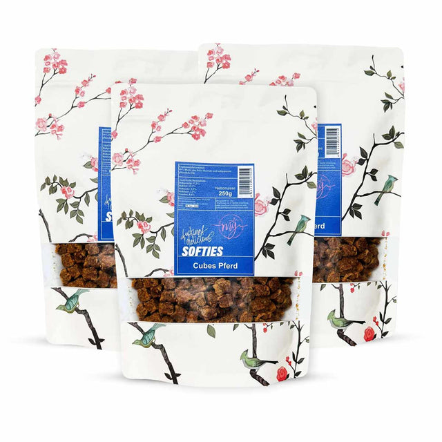 Hundeleckerli mÿ Cubes Softies, 3x Pferd